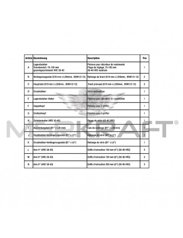 Coffret arrache-moyeux manuel